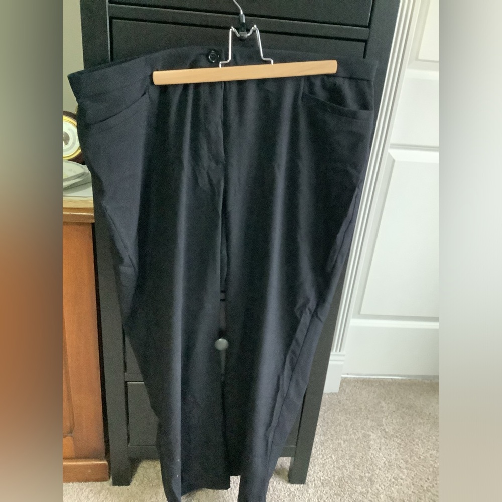 Black slacks. Rob & Ali
